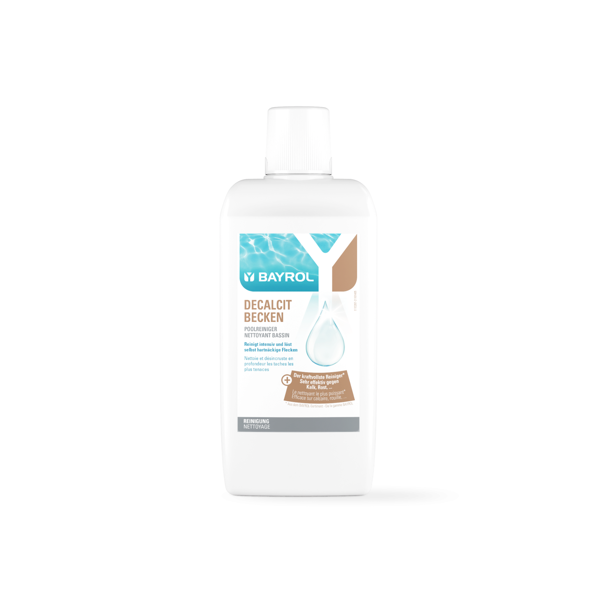 Pool cleaner Decalcit Becken 1L bottle for effective pool maintenance and limescale removal