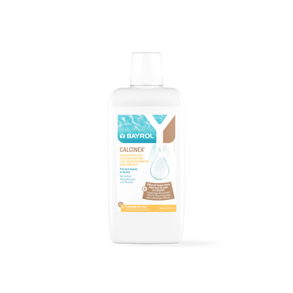 Calcinex 1L bottle for pool water care and limescale prevention