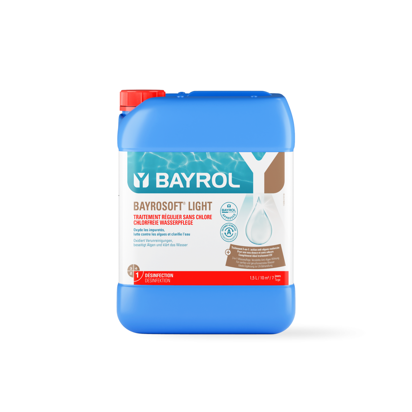Bayrosoft Light 20L chlorine-free water care canister for pool and pond maintenance