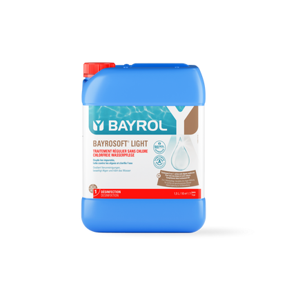 Bayrosoft Light 20L chlorine-free water care canister for pool and pond maintenance