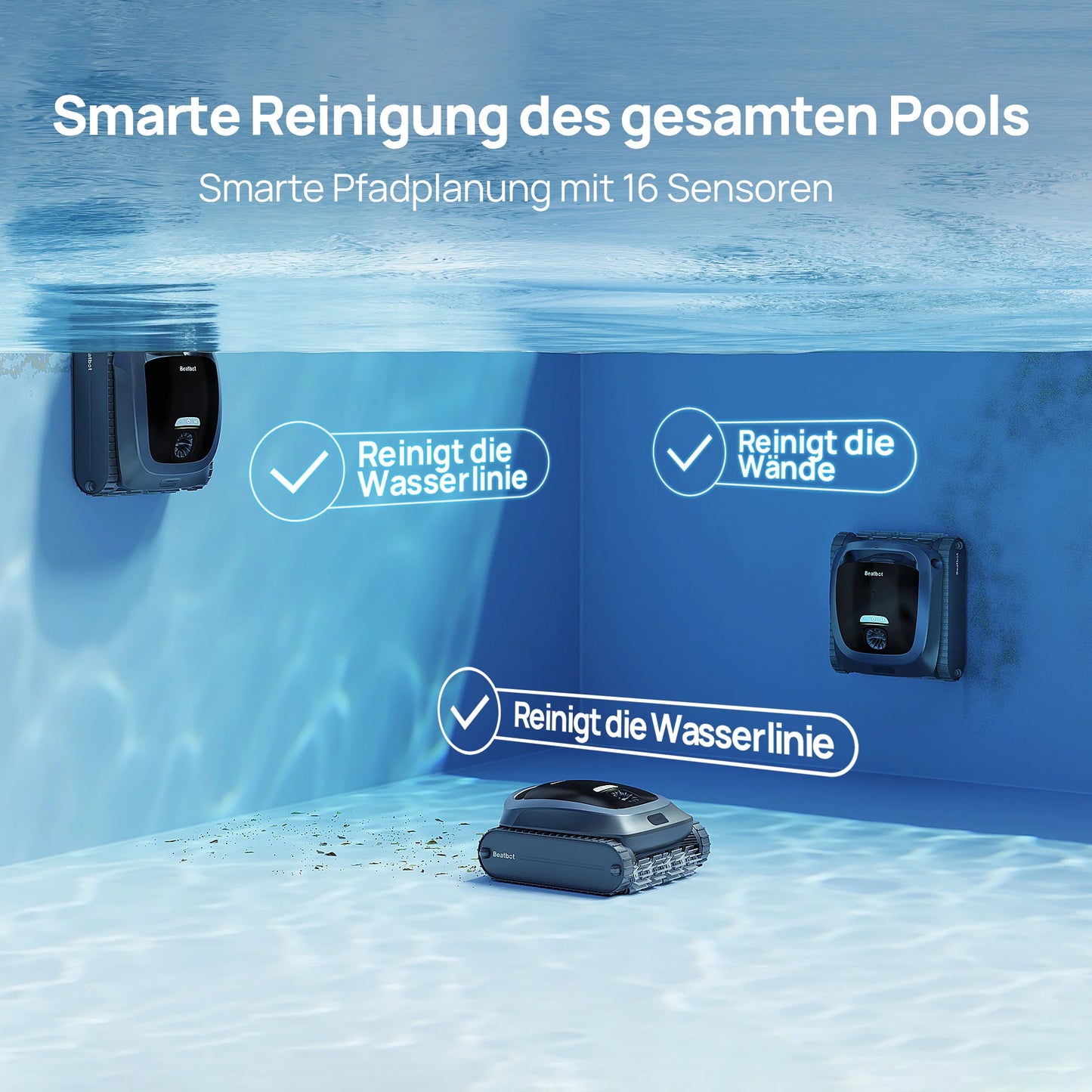Beatbot AquaSense® 2 – Der intelligente 3-in-1 Poolroboter