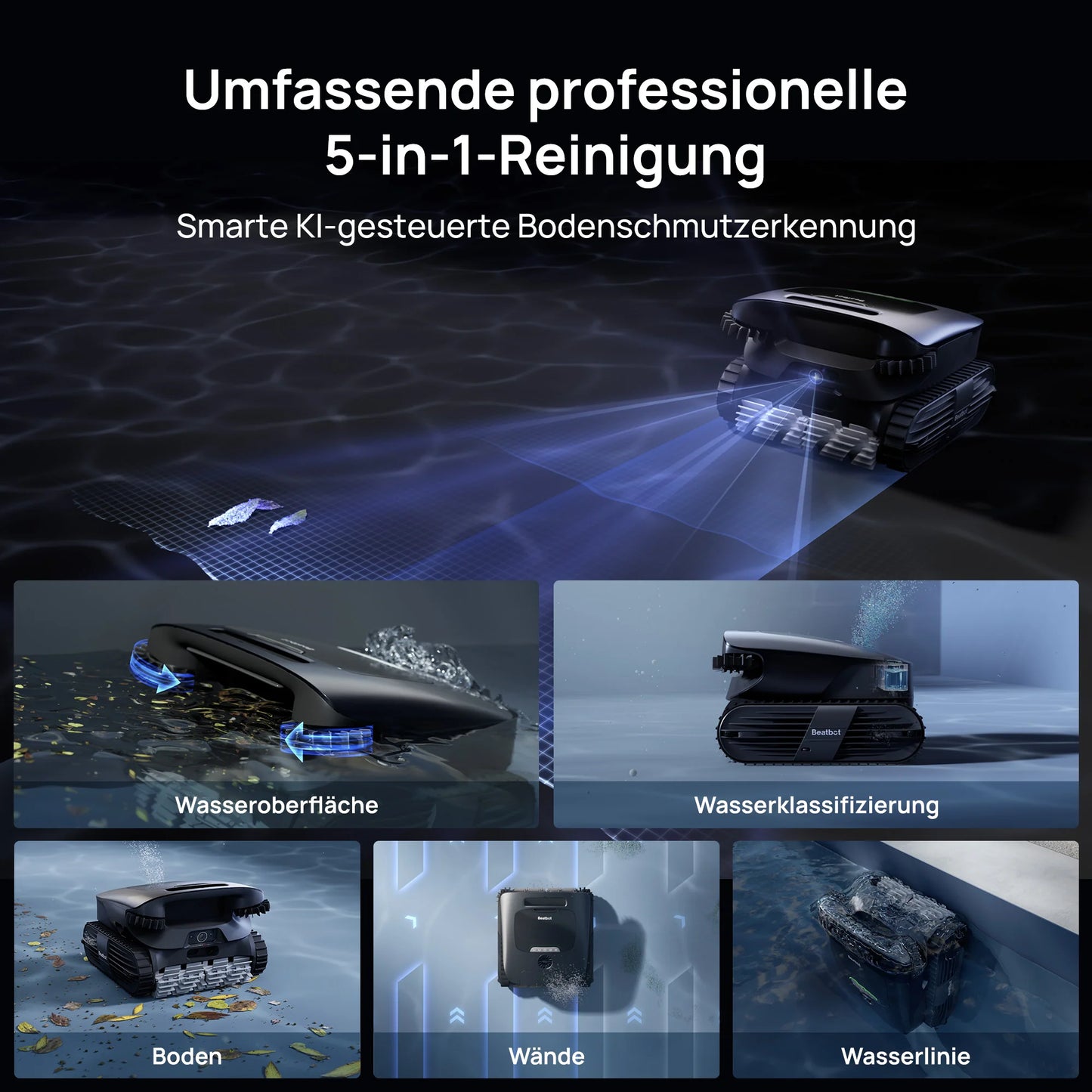 Beatbot AquaSense® 2 Ultra KI gesteuerter Poolroboter