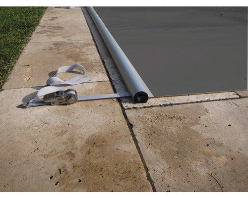 Stangenabdeckung winterfest, Handkurbel, Montageset - Rollschutzabdeckung - Pool & Teich