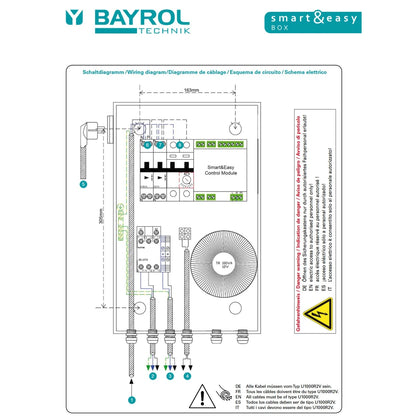 Bayrol Smart & Easy Control Box - Elektroautomatische Steuerung für Salzelektrolyse Automatic Salt, Filteranlage, Beleuchtung