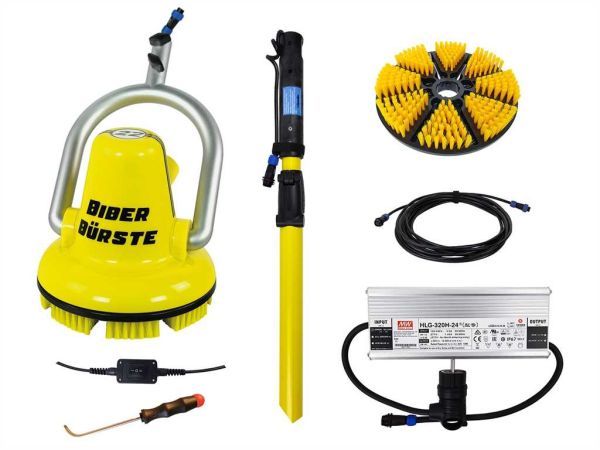 Rössle Biber Bürste 22 Netzteil Variante mit gelber und roter Bürste - Pool & Teich