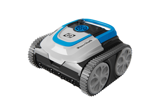 Hayward iPower Shark Poolreinigungsroboter für Schwimmbecken bis 50m², akkubetrieben, grau/blau - Pool & Teich