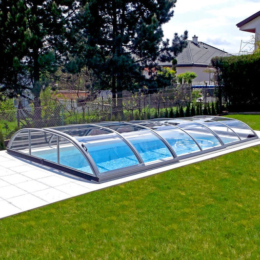 Poolüberdachung Alukov Azure Flat Compact - Pool & Teich