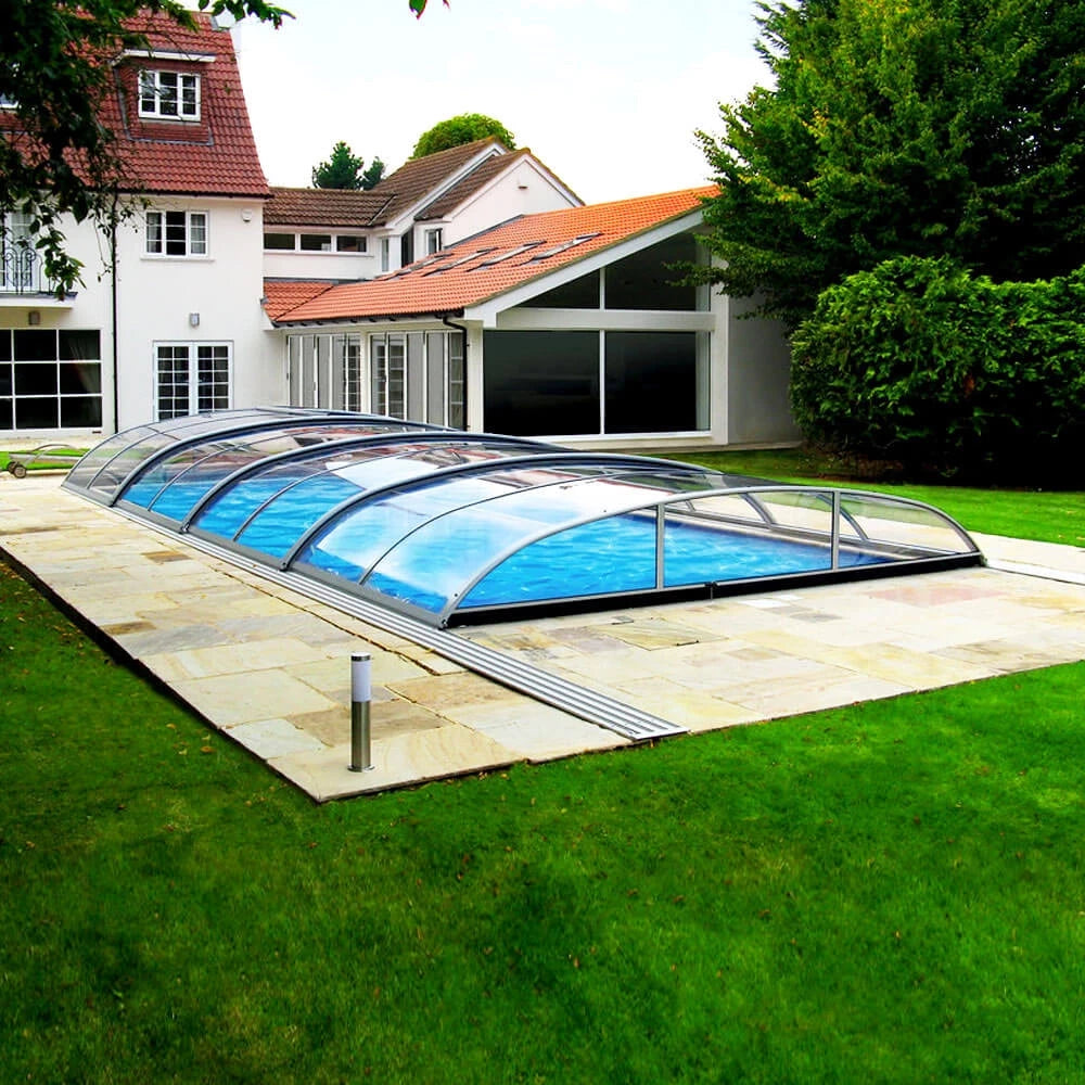 Poolüberdachung Alukov Azure Flat Compact - Pool & Teich