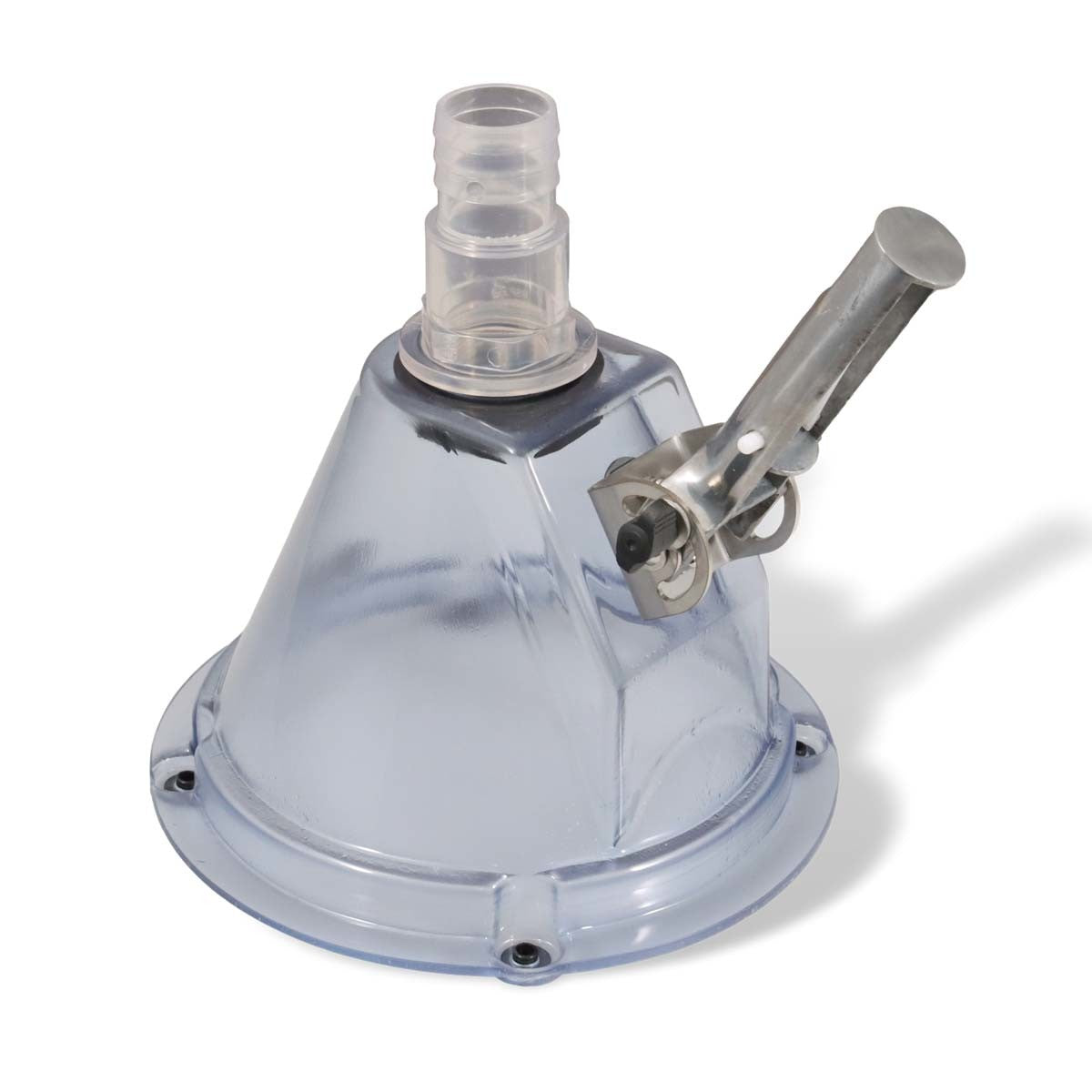 Transparenter Mulmsauger, Mulmglocke, Saugtrichter für Kiesflächen - Pool & Teich